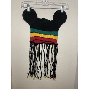 Disneyland Mickey Hat Ears Knitted With Jamaican Braids